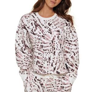 Calvin Klein Performance Printed Sweatshirt White Multi Women’s Size M (no tag)